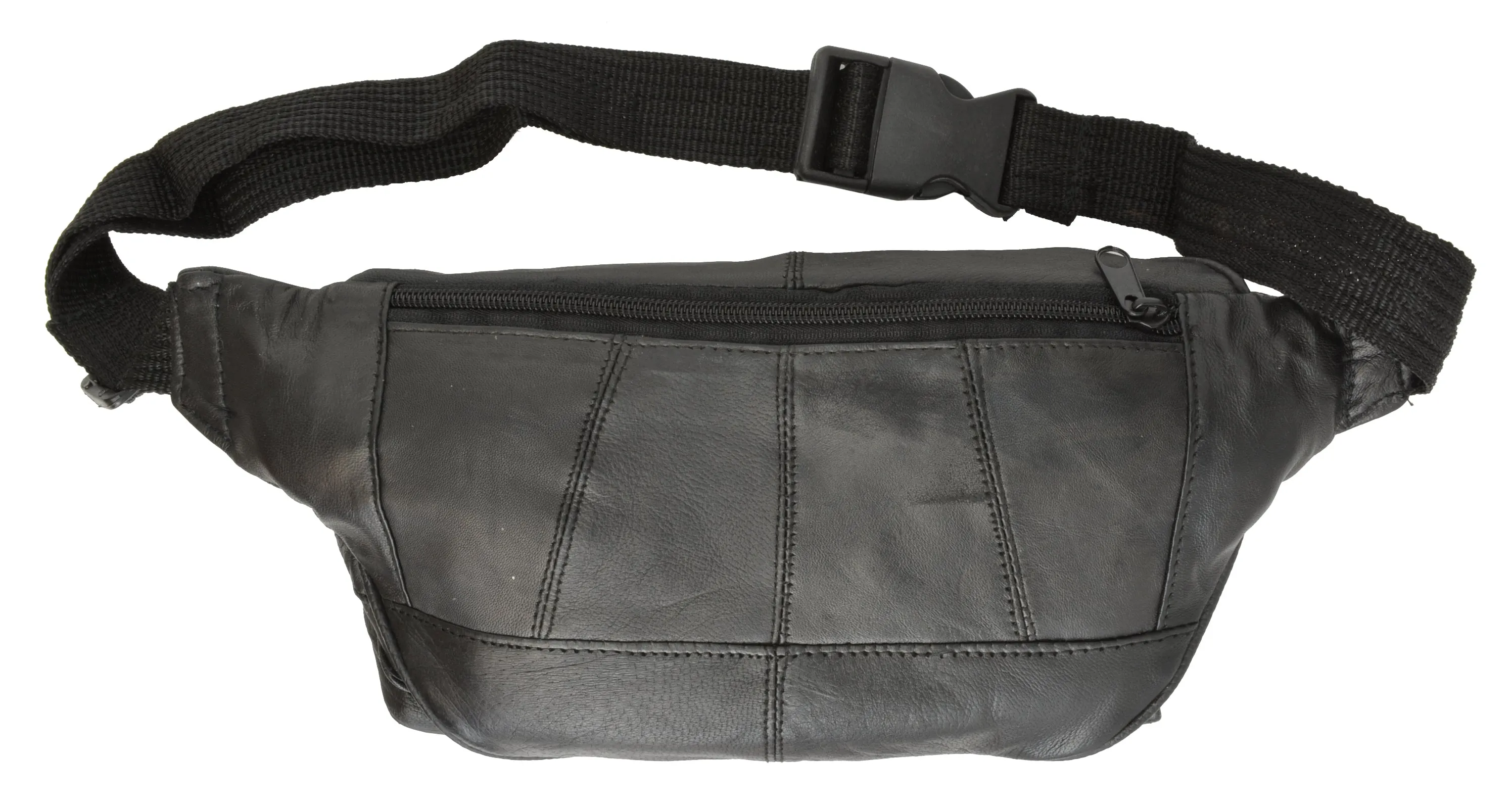 Genuine Leather Fanny Pack with Cell Phone Pocket by Marshal