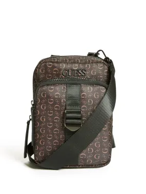 GUESS Enzo Logo Mini Bag DARK BRWON