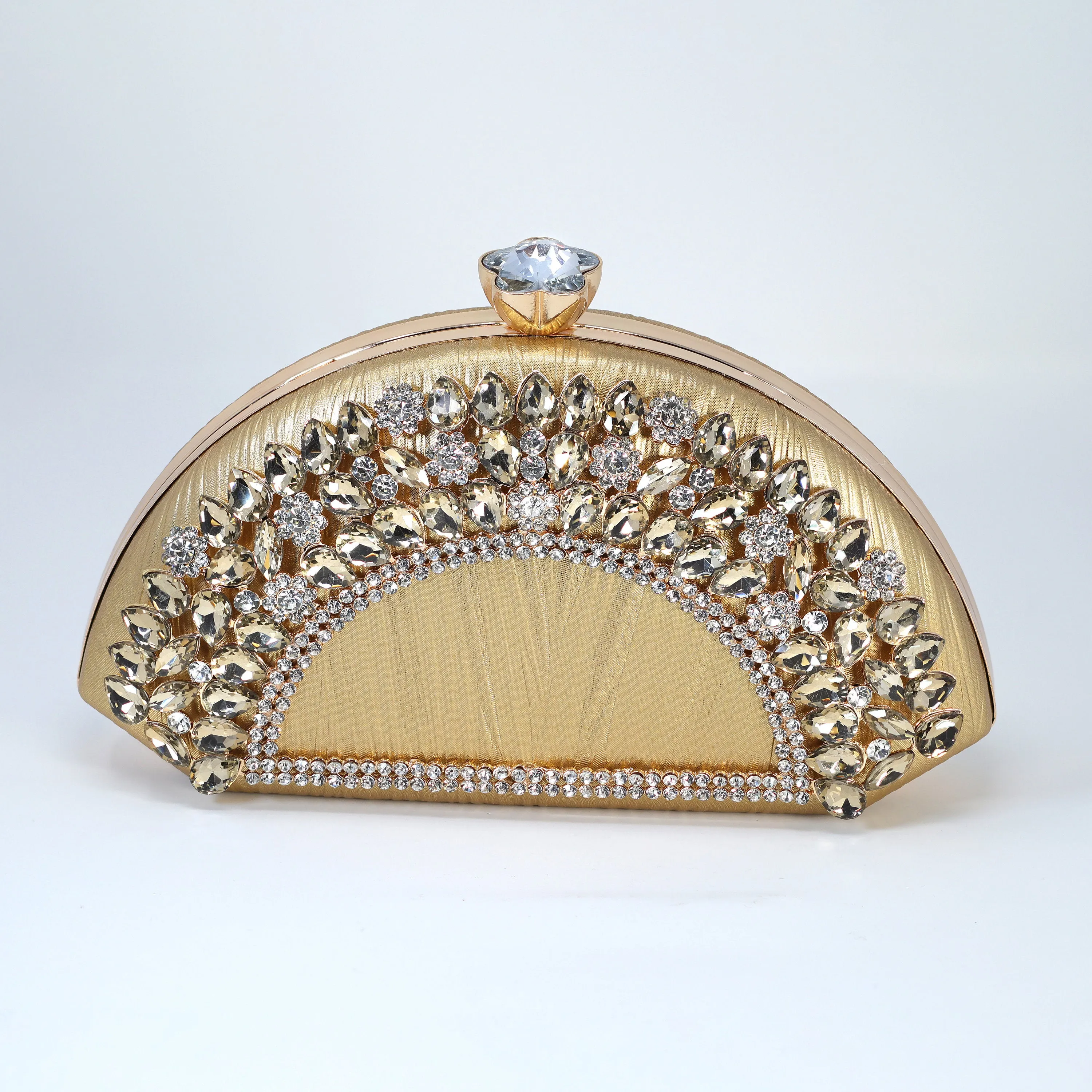 Half Moon Rhinestones Wedding Bag, Statement Bag, Evening Clutch, Wedding Clutch, Bridal Clutch, Bridal Cross body bag.