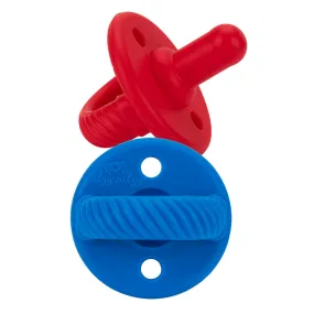 Hero Red   Hero Blue Sweetie Soother Pacifier Set