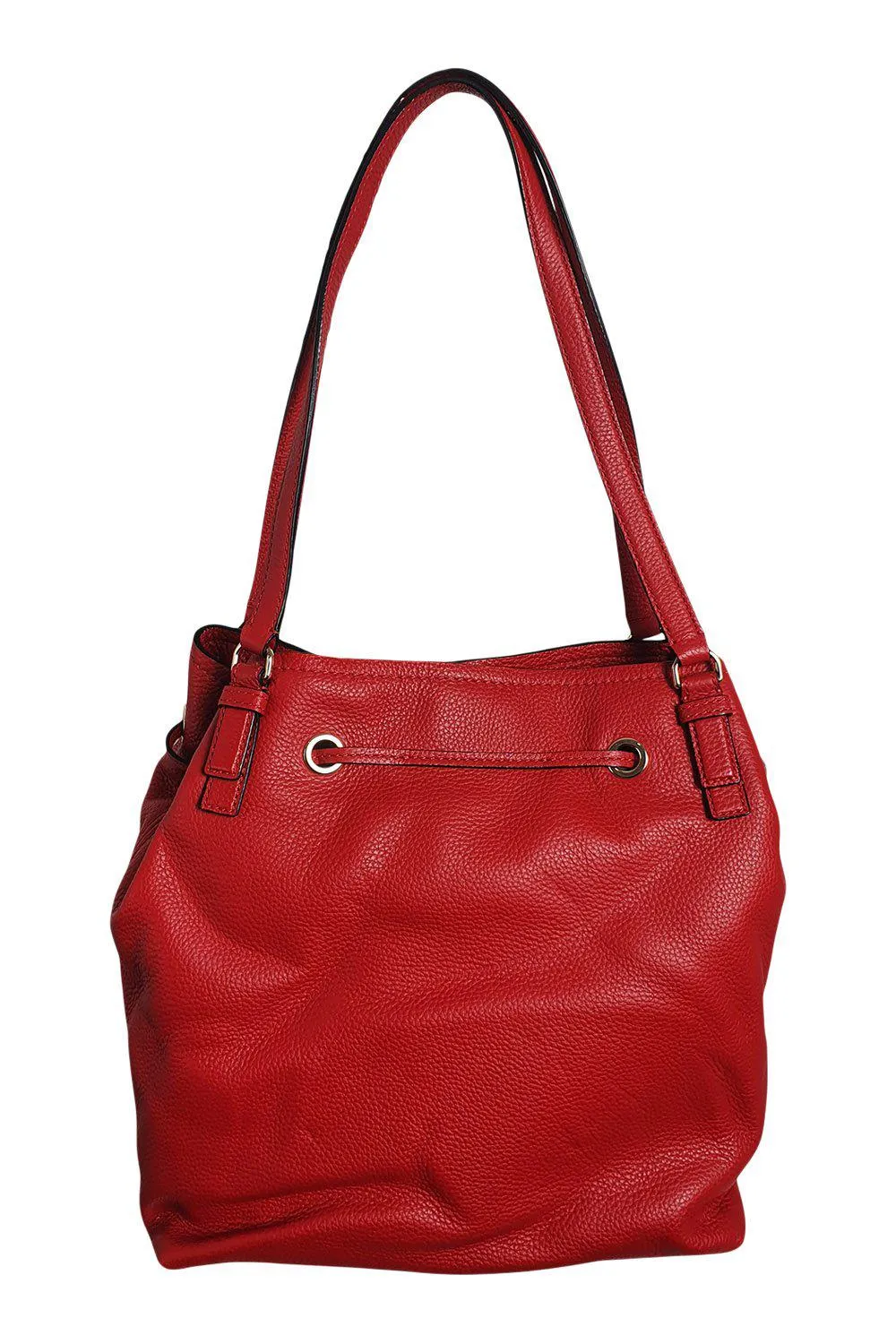 KATE SPADE Cherry Red Leather Medium Bucket Bag (M)