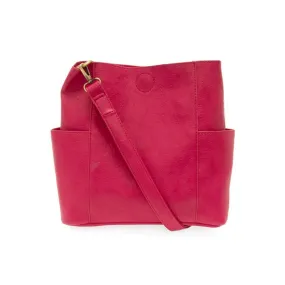 Kayleigh Side Pocket Bucket Bag - L8089-76 -  RUBY PINK