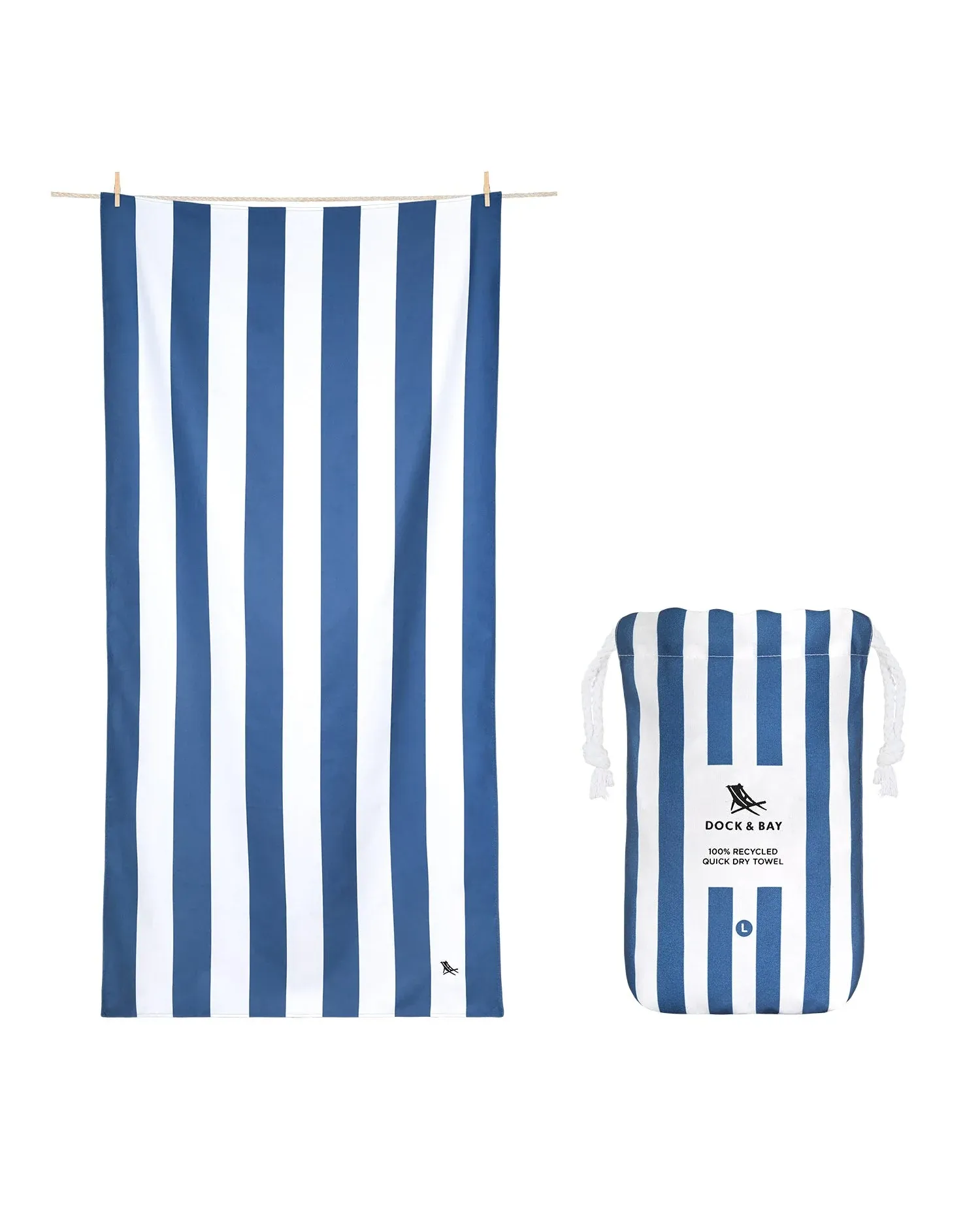 Large Quick Dry Towel - Whitsunday Blue