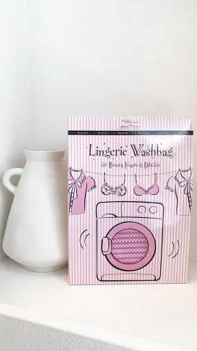 Lingerie Wash Bag - Pink/White