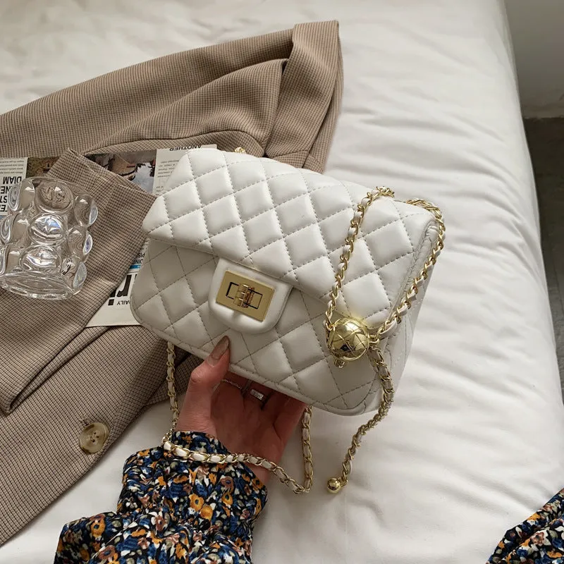 Little Golden Ball Small Fragrance Style Chain Bag New Internet Celebrity Fashion Crossbody Shoulder Bag