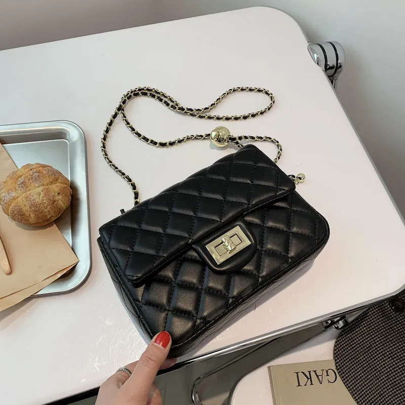 Little Golden Ball Small Fragrance Style Chain Bag New Internet Celebrity Fashion Crossbody Shoulder Bag