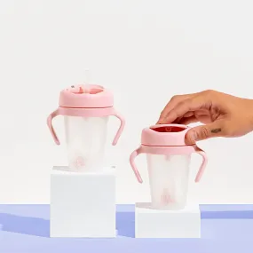 Little Stackers Weighted Straw Sippy Cup - 2pk - Pink