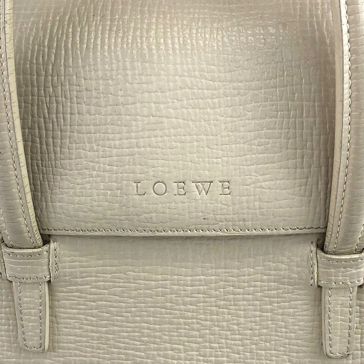 LOEWE Logo Handbag White Vintage gch7b5