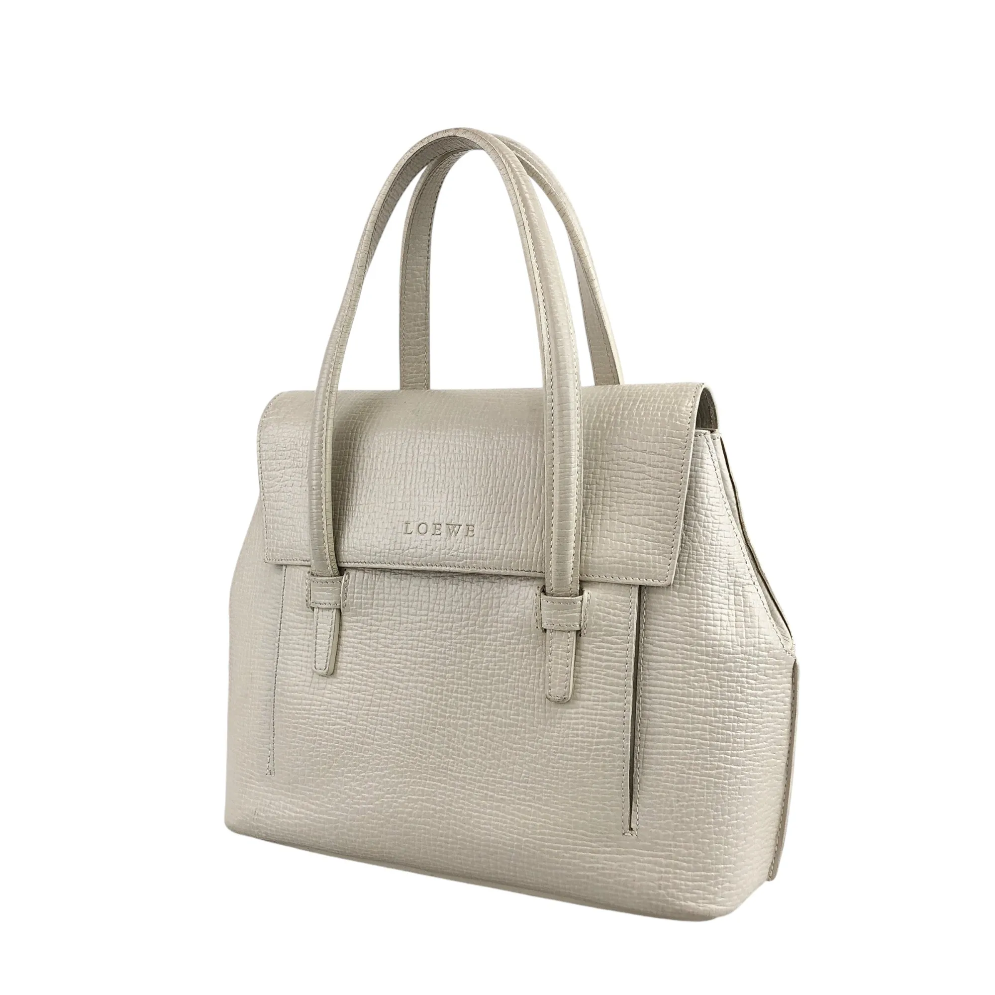 LOEWE Logo Handbag White Vintage gch7b5