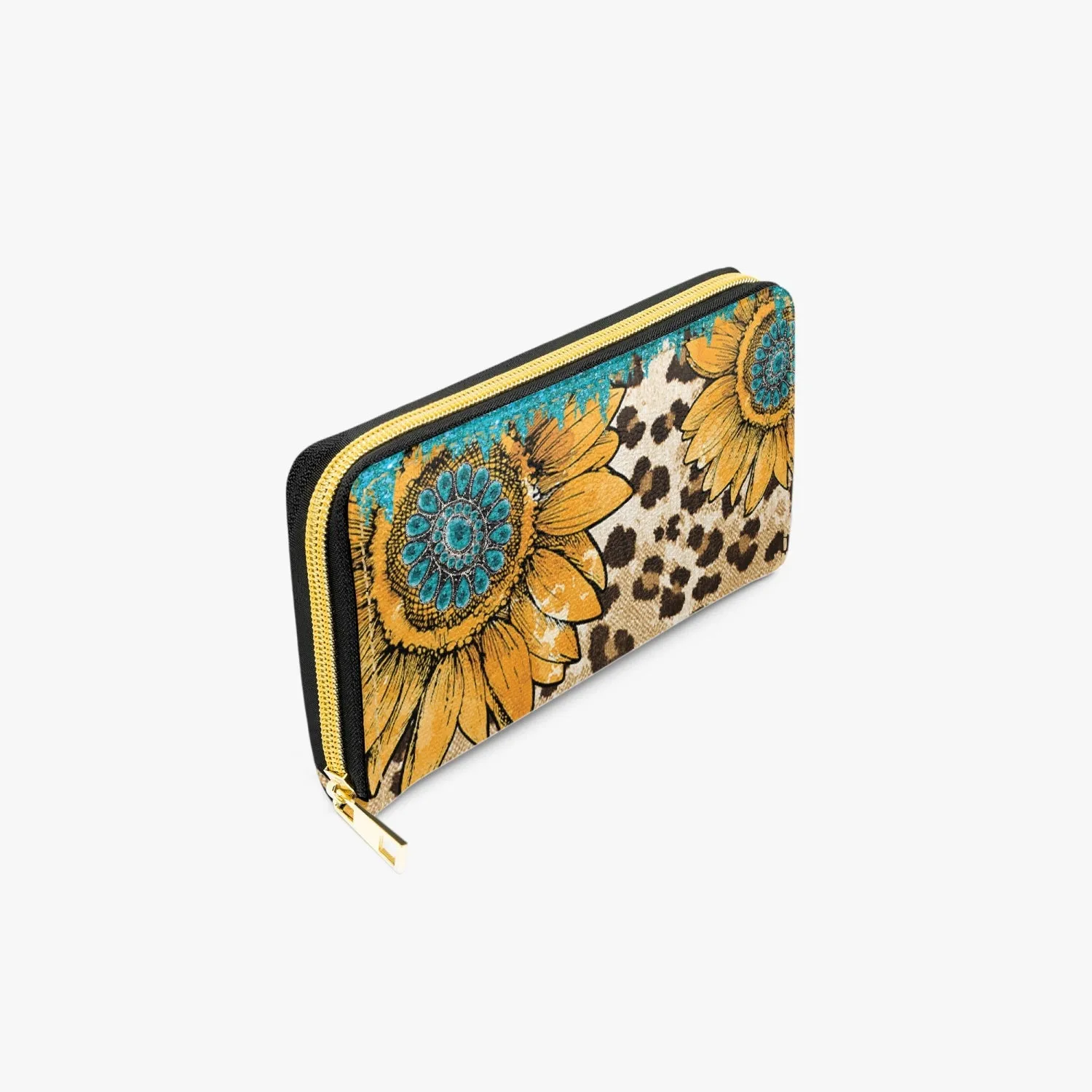 Long Type Zipper Purse, Sunflowers, awd-604