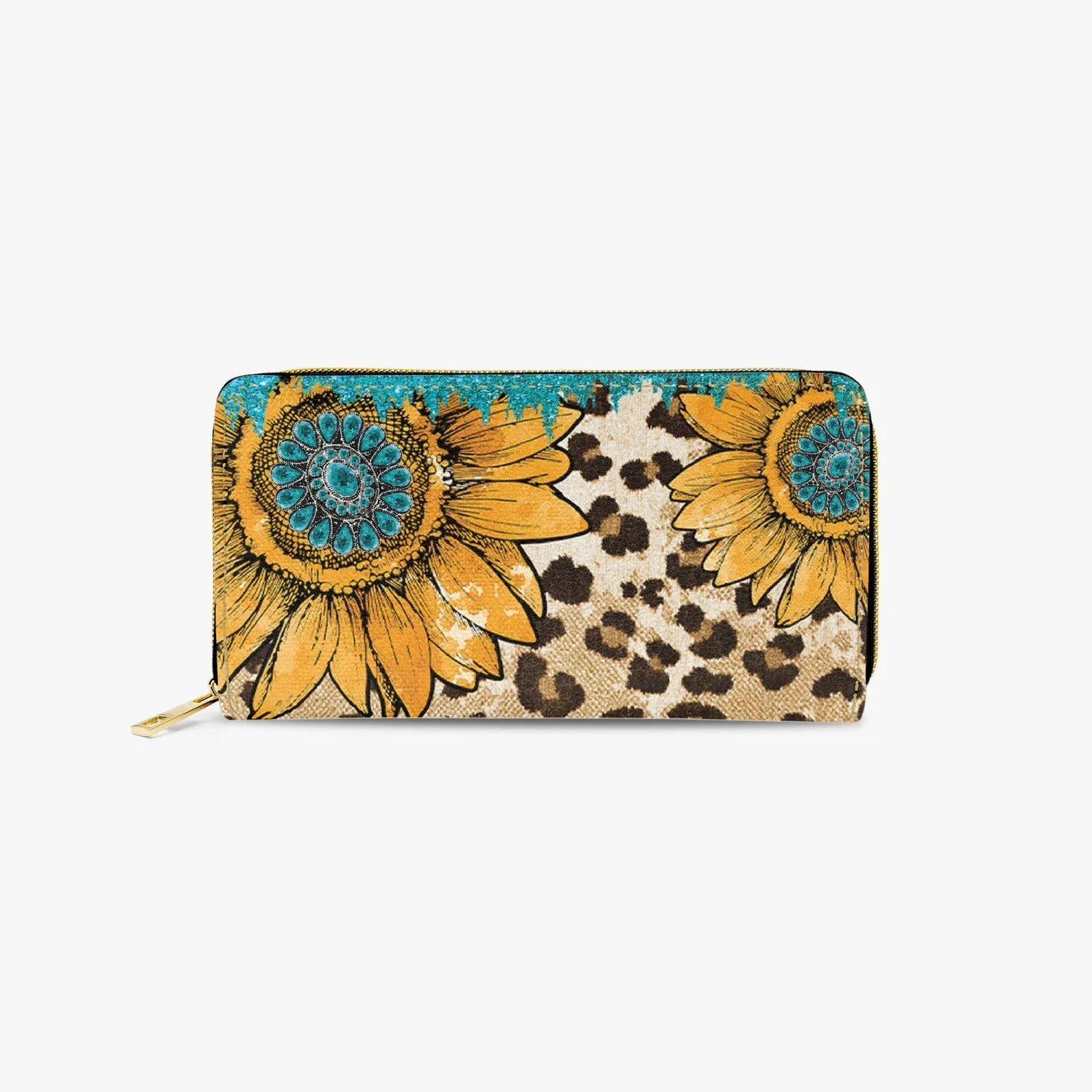 Long Type Zipper Purse, Sunflowers, awd-604