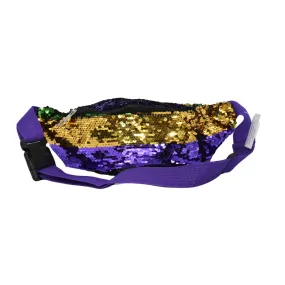 Mardi Gras Color Block Sequin Fanny Pack