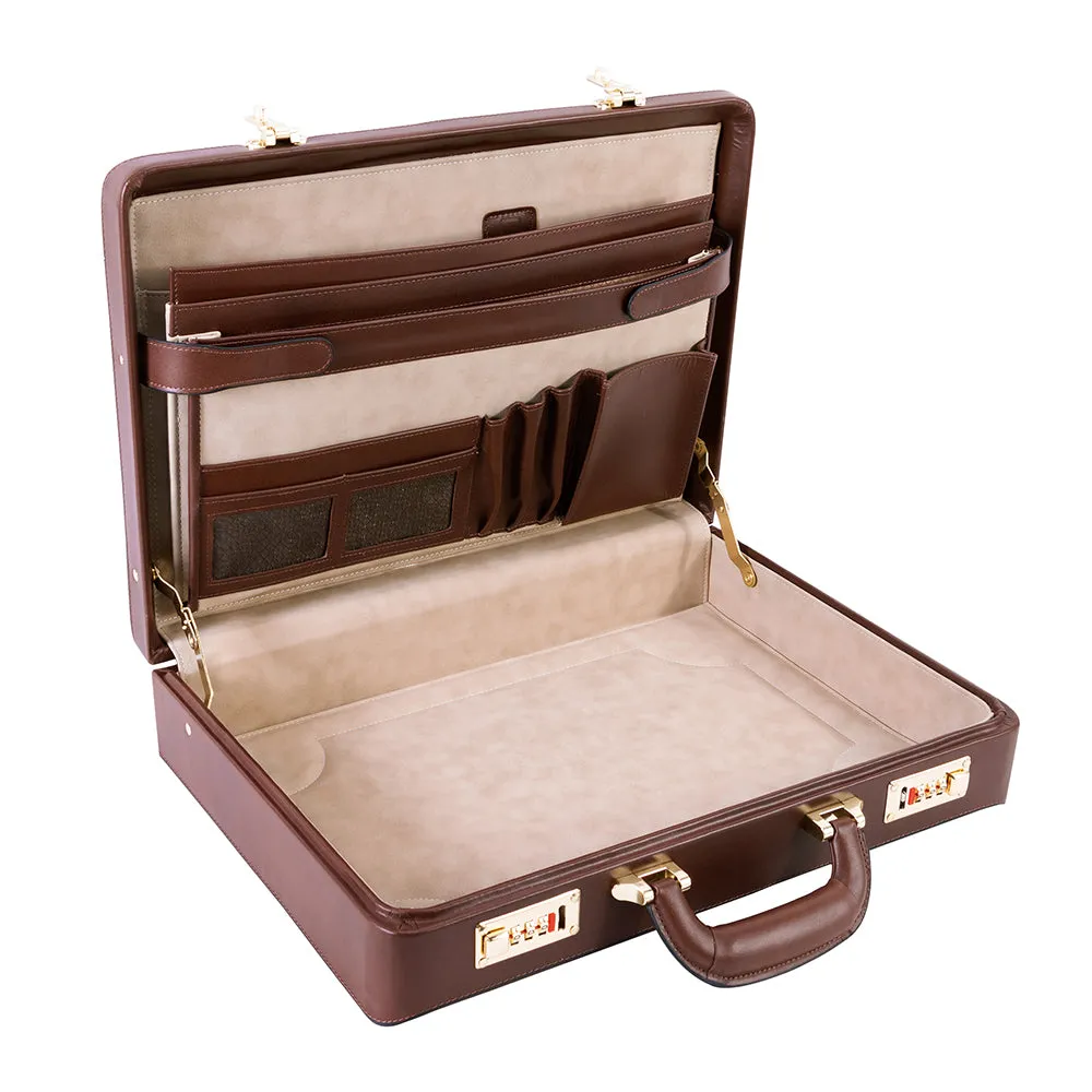 McKlein Leather Attaché Briefcase - Reagan 3.5"