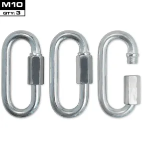 Meister Quick Link Screwlock Carabiners - M10 x 3 Pack