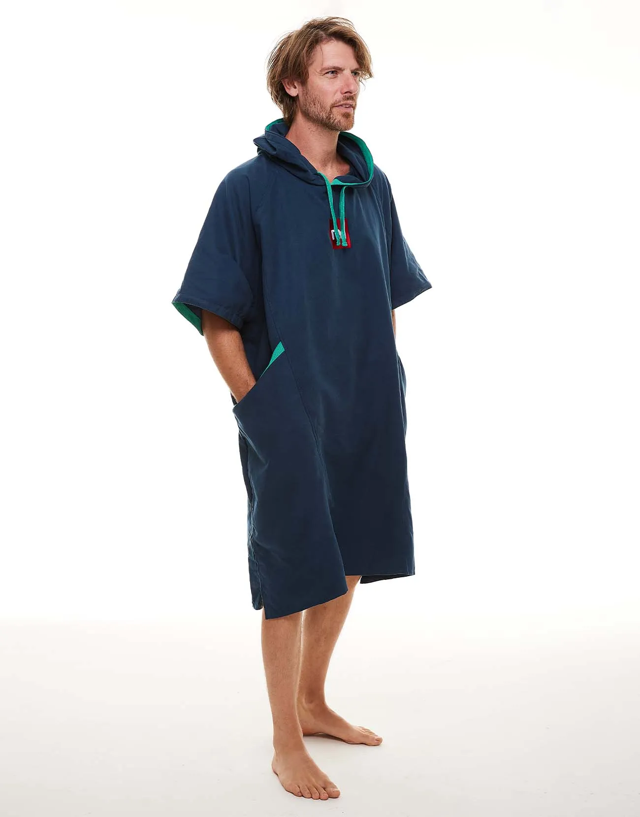 Men's Quick Dry Microfibre Changing Robe - Navy