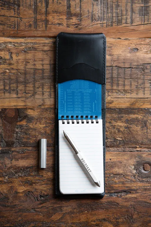 Mini EDC Fieldbook | Leather Journal Cover and Pen Caddy for Every Day Carry