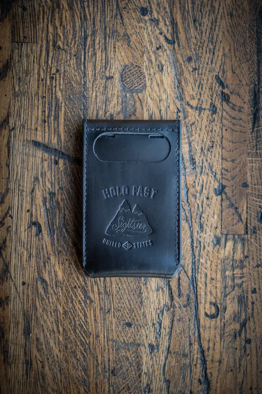 Mini EDC Fieldbook | Leather Journal Cover and Pen Caddy for Every Day Carry