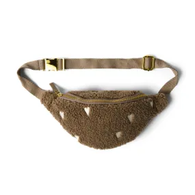 Mini Fanny Pack "Brown Teddy Hearts"