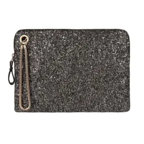 Monroe Glitter Clutch Crossbody Purse in Black