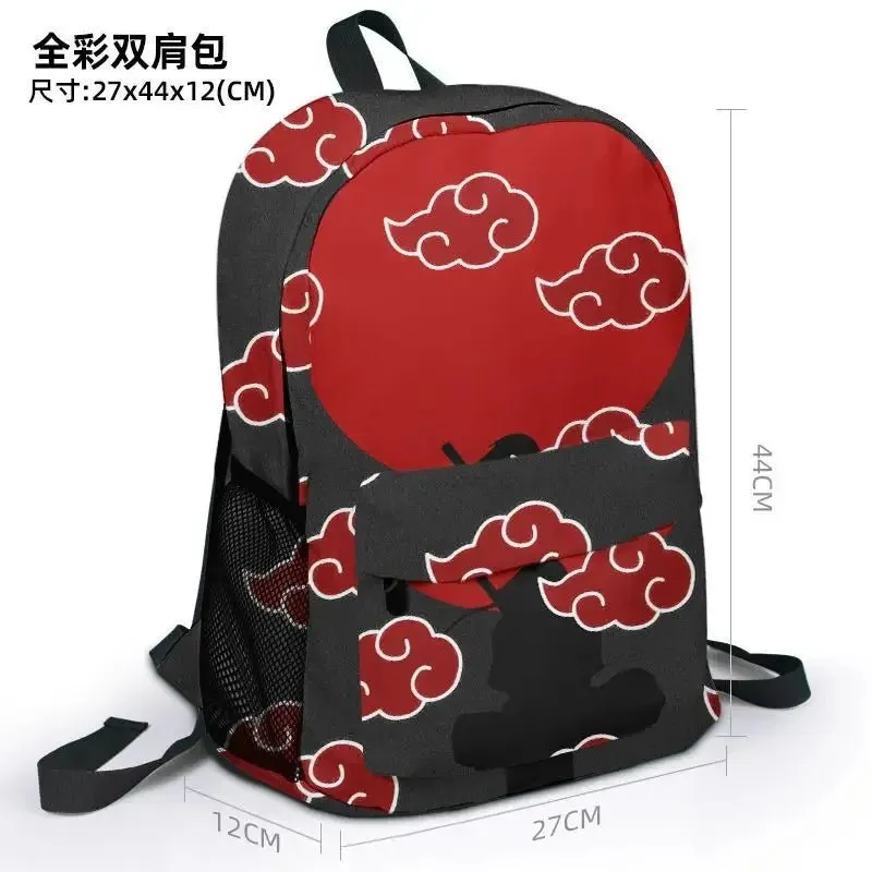 Naruto Series' Akatsuki Organization features the iconic Red Cloud design