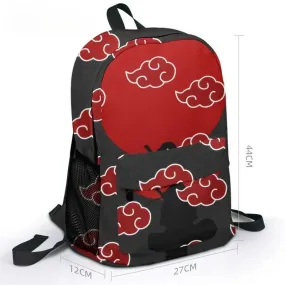 Naruto Series' Akatsuki Organization features the iconic Red Cloud design