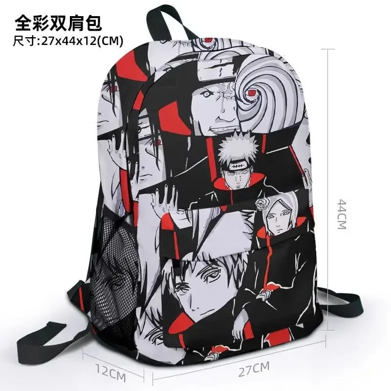 Naruto Series' Akatsuki Organization features the iconic Red Cloud design