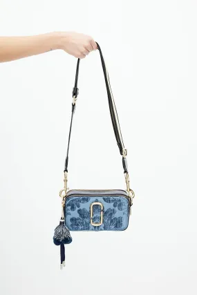 Navy & Gold Damask Snapshot Camera Bag