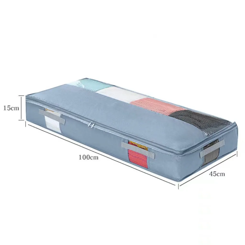 「❉New Year - 15% Off」Underbed Zippered Storage Bag with Handles (100*45*15 cm)