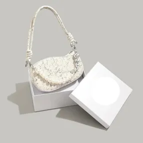 Niche Print Armpit Bag - Women's Pearl Chain Tote