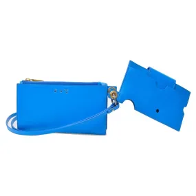 Off-White Blue Leather Shoulder Bag