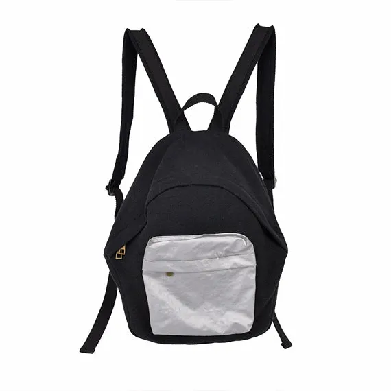 Patch Work Women Bags Simple Style Canvas Women Backpack Shoulder Bag