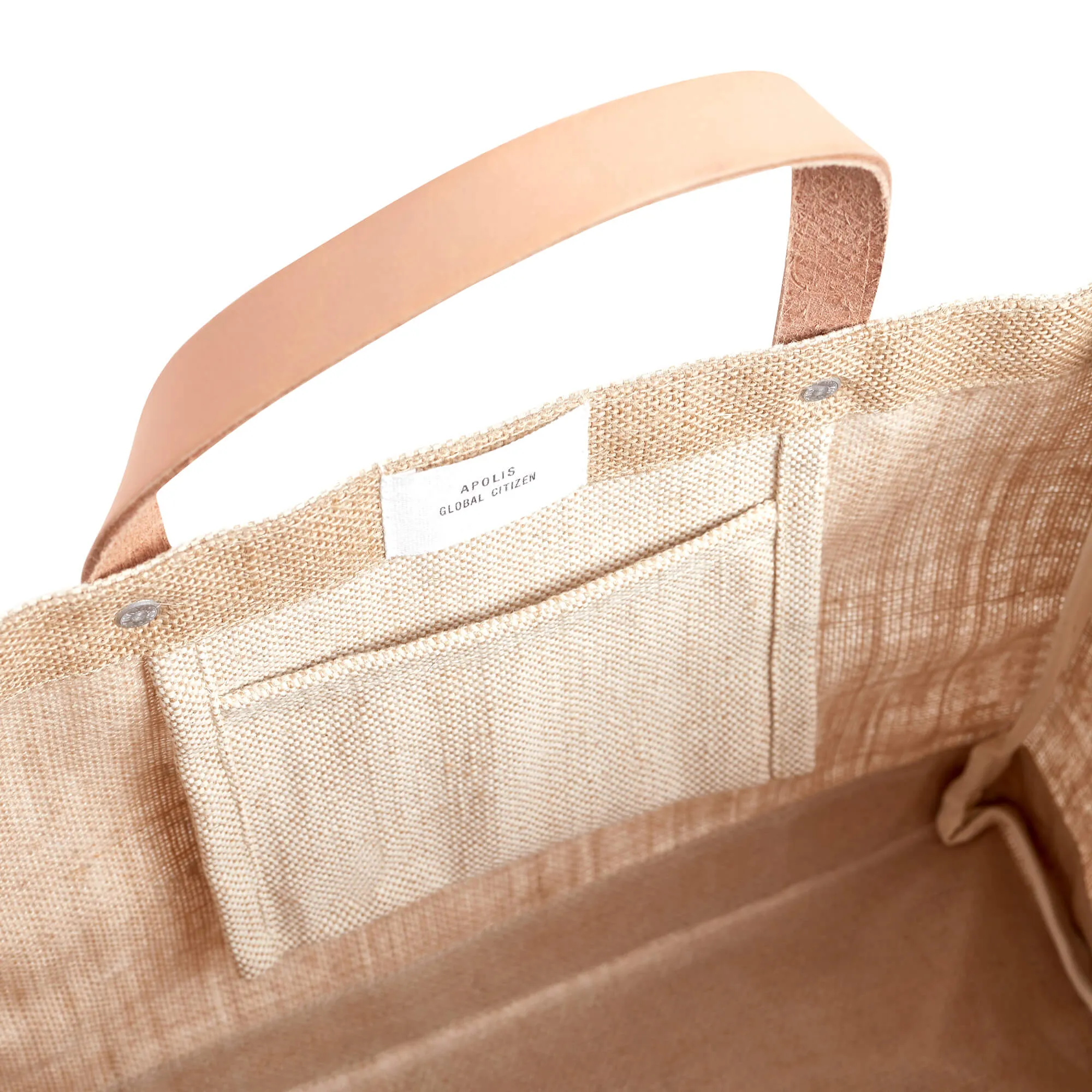 Petite Market Bag in Natural with “PARK”