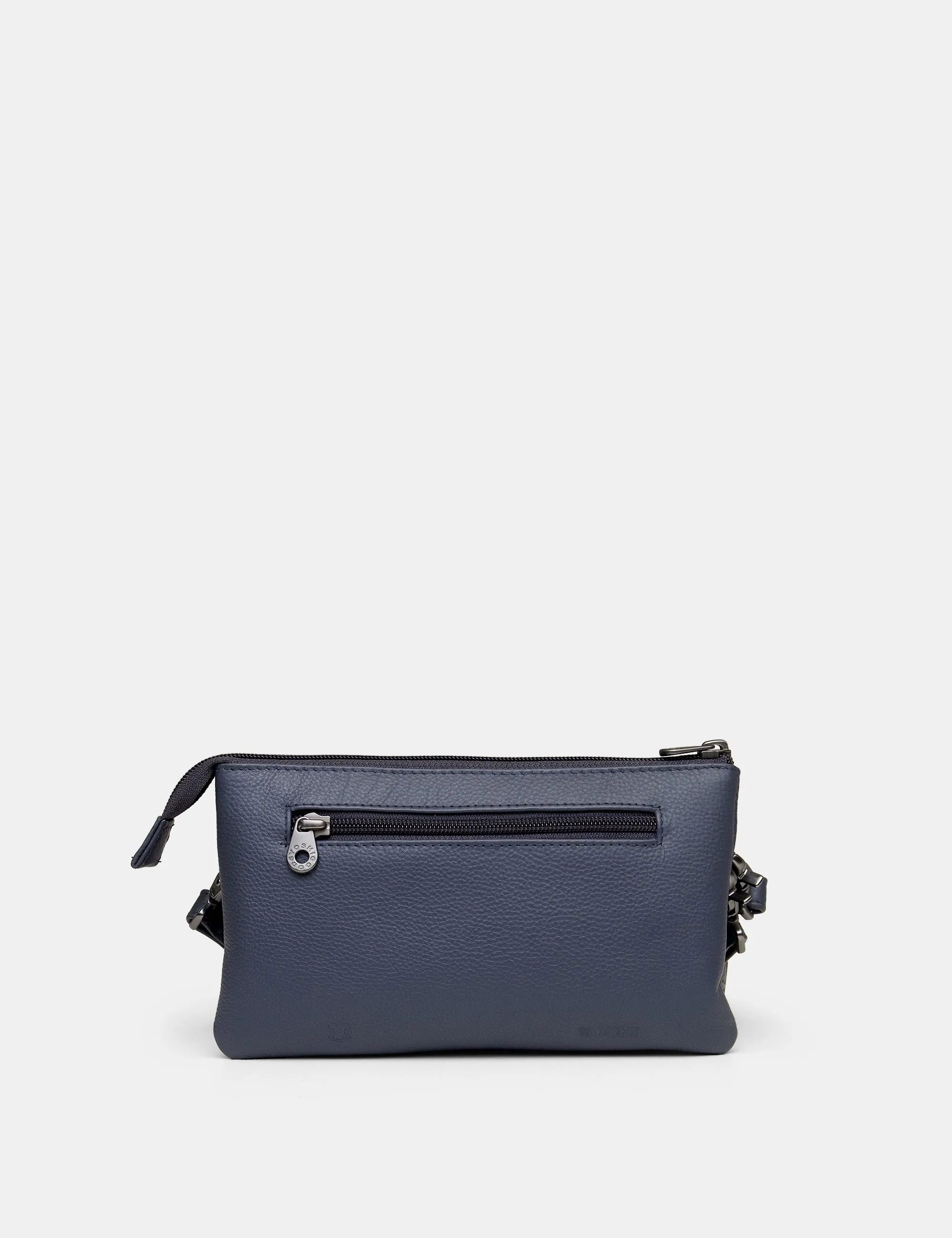 Poppy Flower Navy Leather Multiway Cross Body Bag