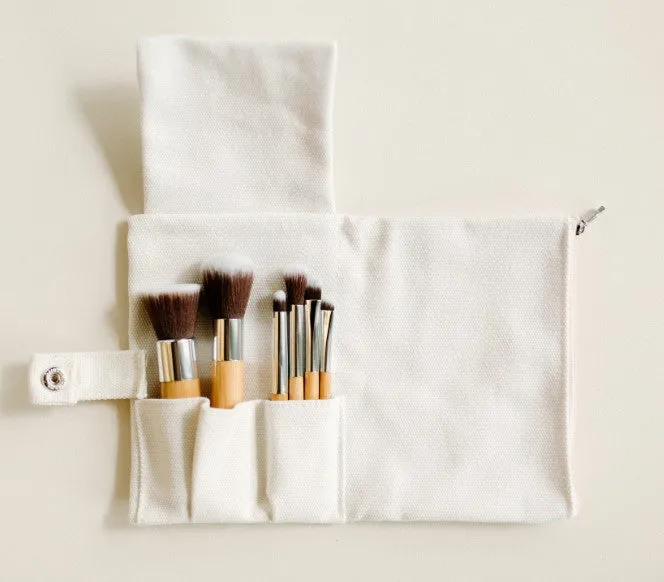 Pure Anada - Travel sized  Vegan Makeup Brush Ensemble 6 Piece