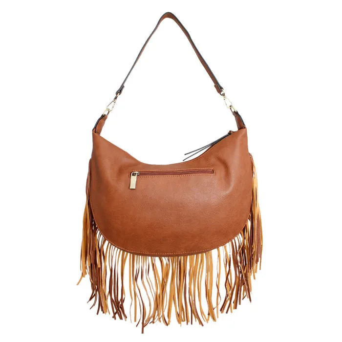 Purse Round Fringe Hobo Bag for Women