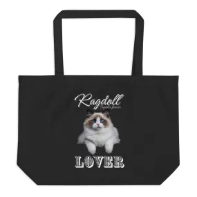 Ragdoll Cat, Large organic tote bag