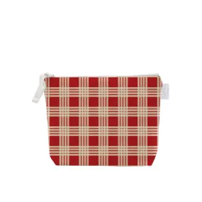 Red Palaka Cosmetic Bag, Small