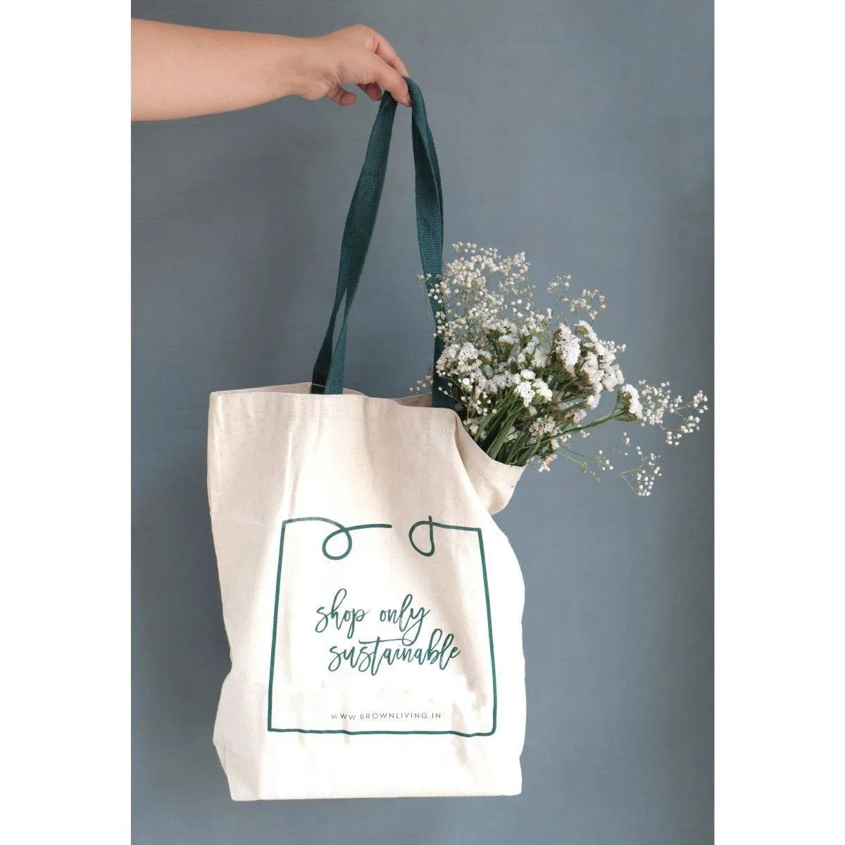 Reusable Cotton Tote Bag - Shop Only Sustainable - Off White