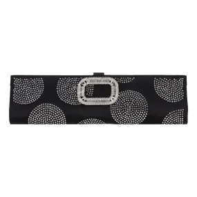 Roger Vivier Crystal Embellished Satin Clutch Bag