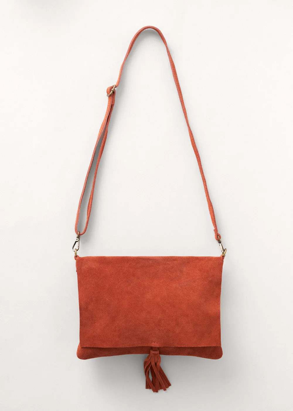 SAL SUEDE BAG - RUST