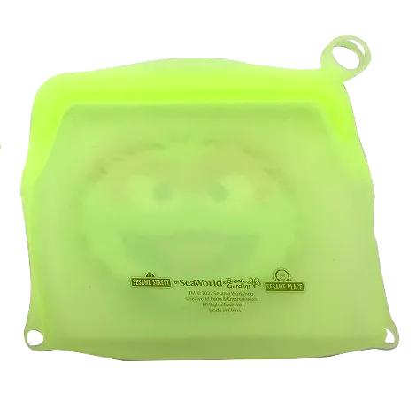 Sesame Street Oscar The Grouch Small Reusable Silicone Bag