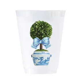 Shatterproof Cups - Striped Topiary Tree