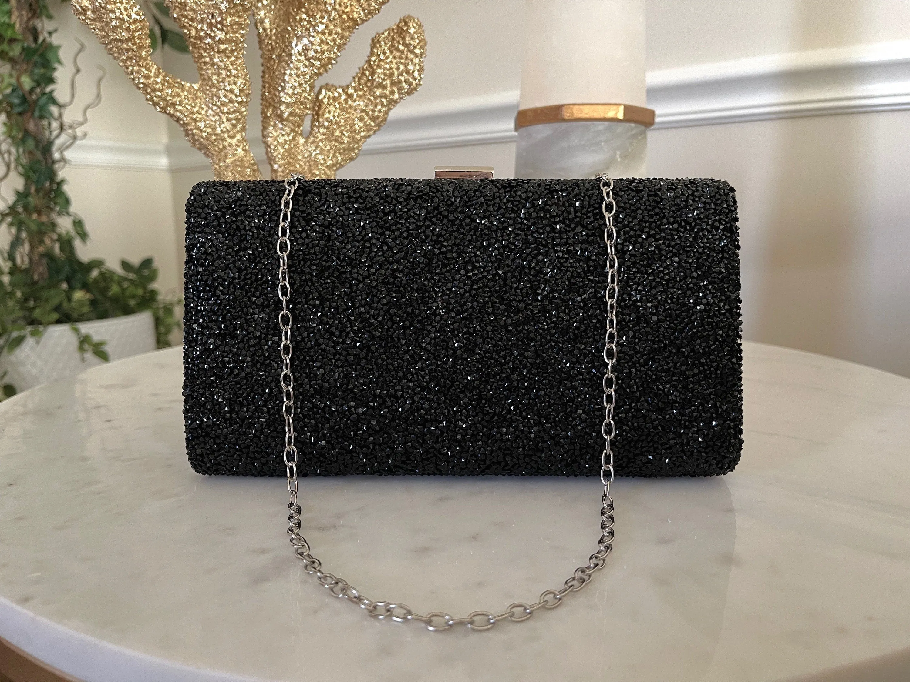 Silver Clutch Purse | Evening Bag & Gold Clutch | Black Clutch