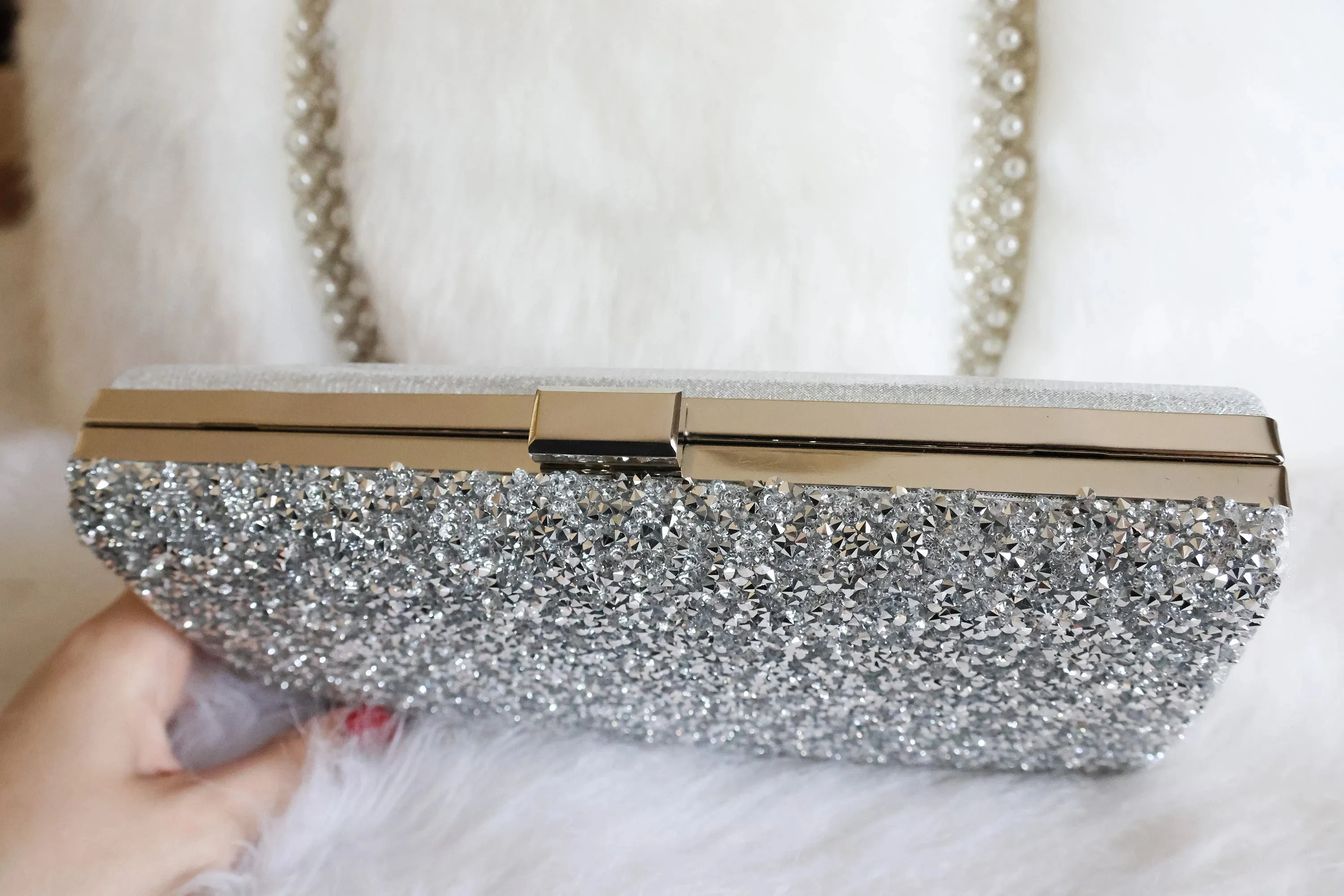 Silver Clutch Purse | Evening Bag & Gold Clutch | Black Clutch