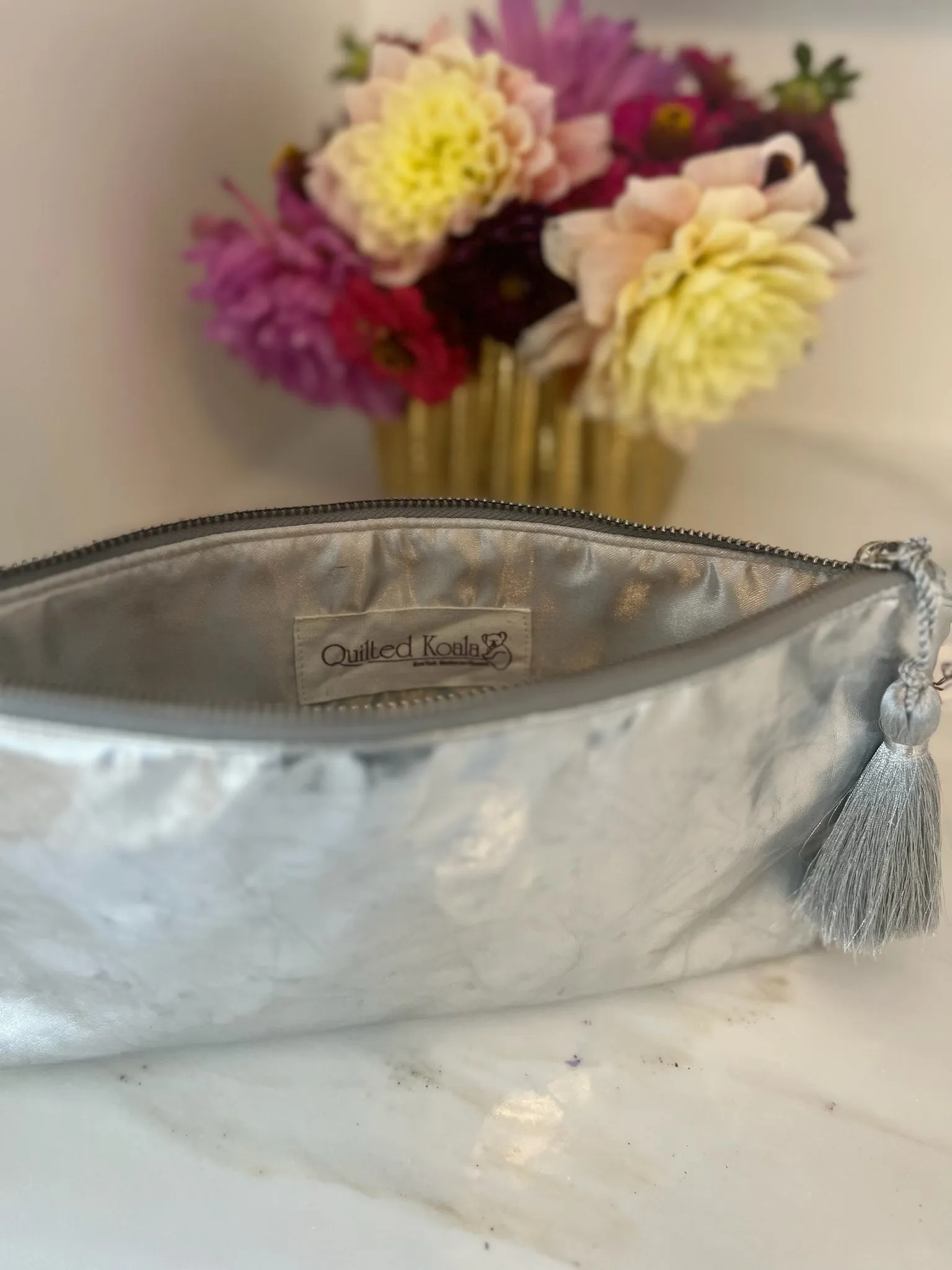 Silver Metallic Hold Me Clutch