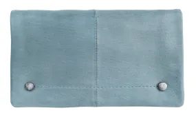 Sky Blue Handcrafted Leather Wallet