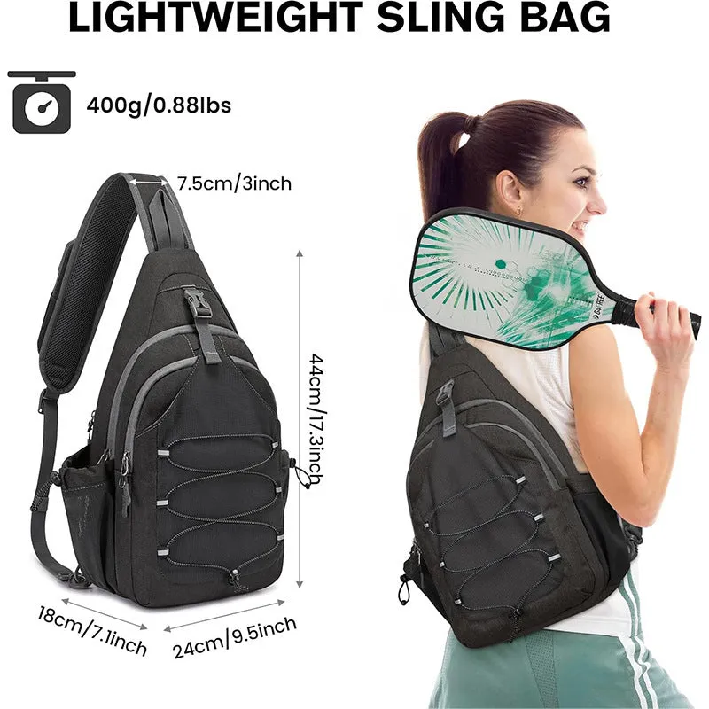 Sling Bag Crossbody Pickleball Bag Lightweight Crossbody Chest Sport Backpack