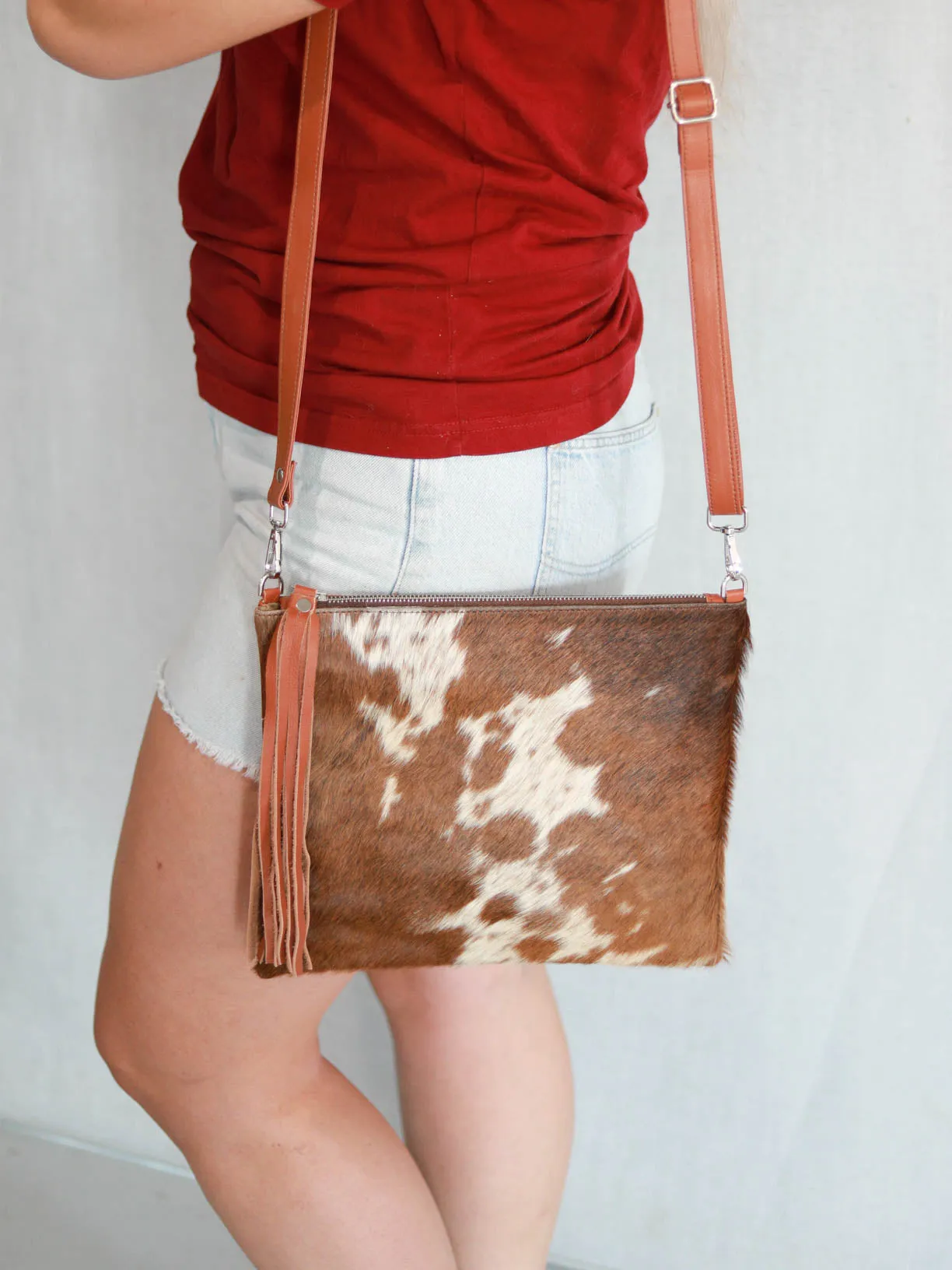 Sophia Large Handbag/Clutch -Tan