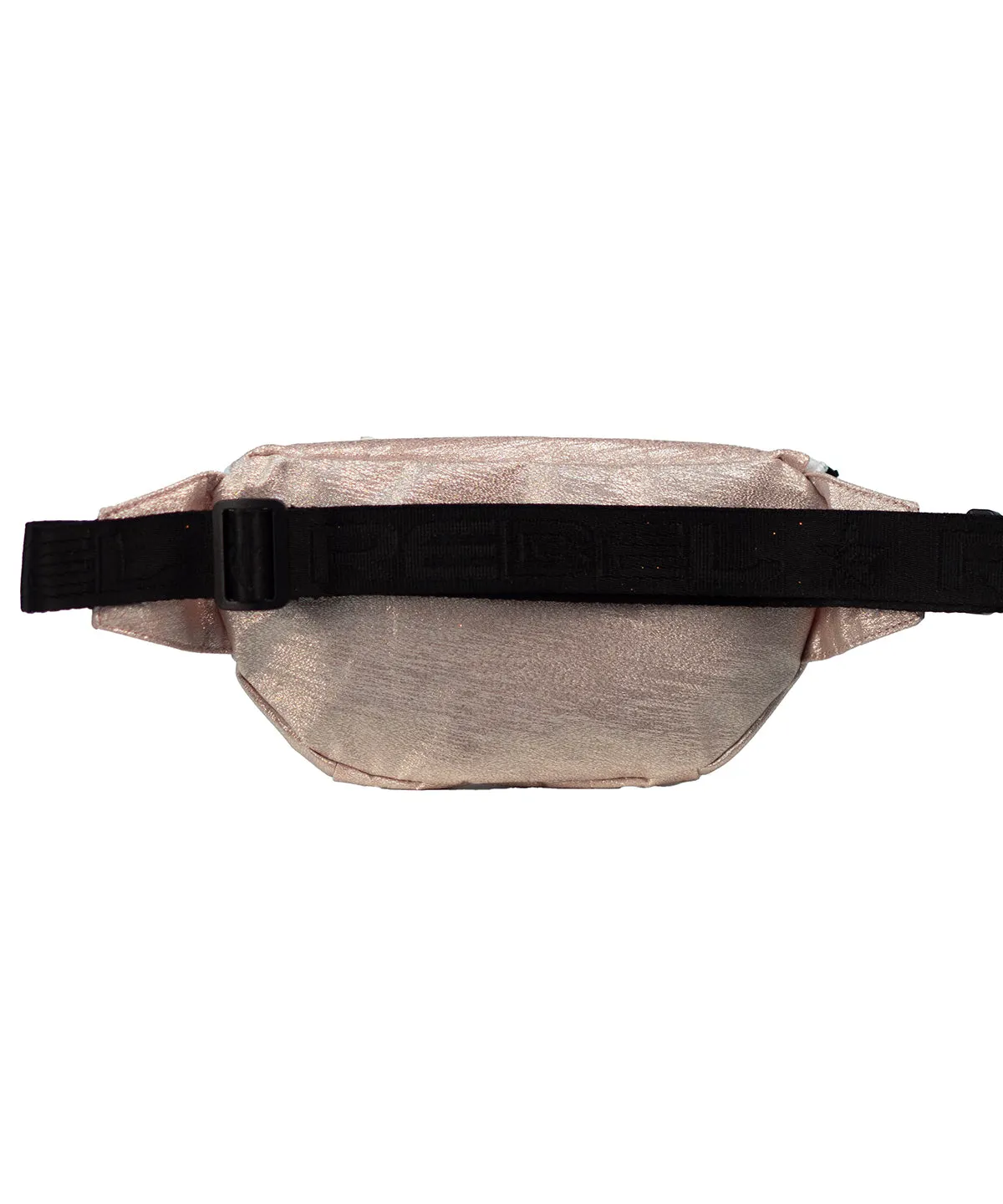 Sparkling Silk in Pink Champagne Adult Rebel Fanny Pack with White Zipper