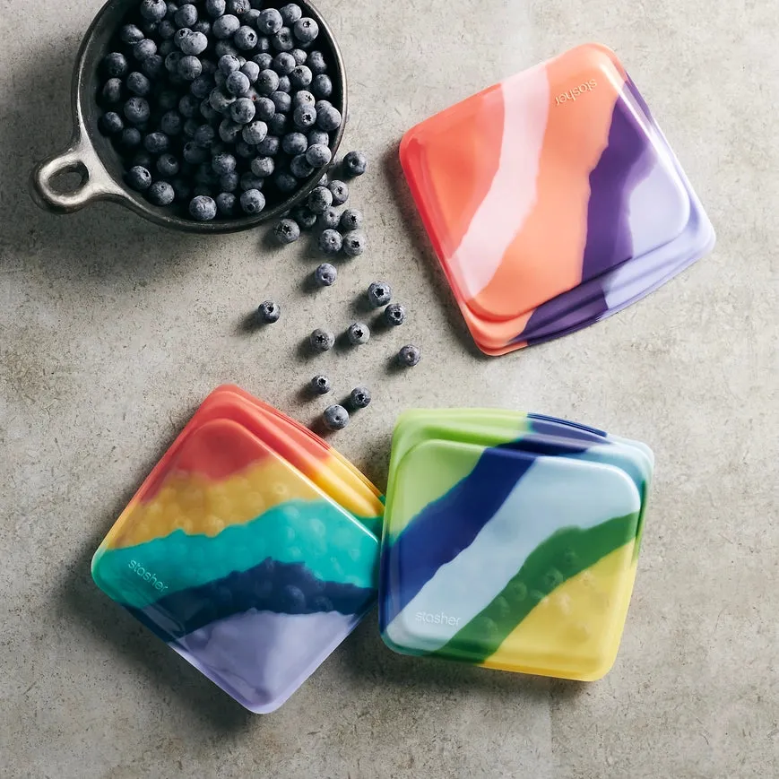 Stasher Sandwich Bag - Rainbow Splash